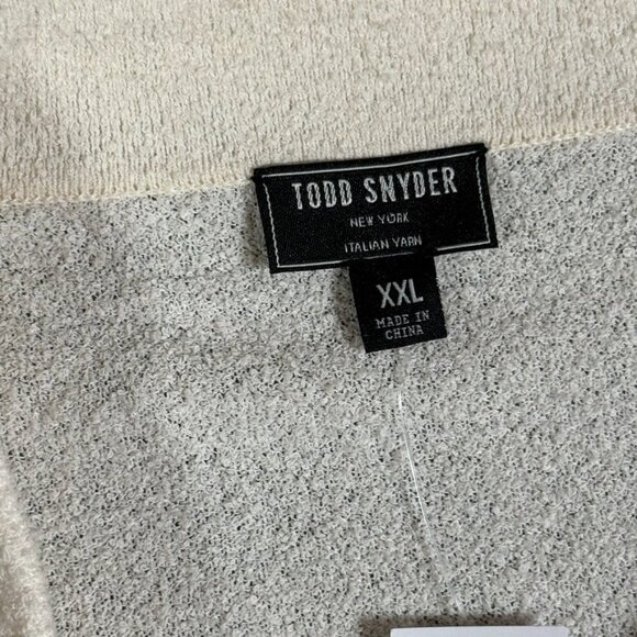 Todd Snyder Mens Tipped Boucle Montauk Polo Bisque Cream Sz‎ 2XL NWT Preppy Lux - Picture 6 of 11